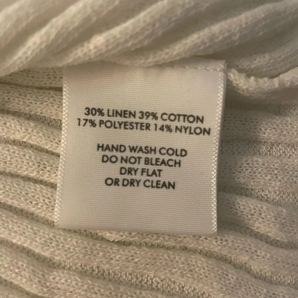 White + Warren White Linen Ribbed Swing Top Size S NWT - Picture 4 of 8